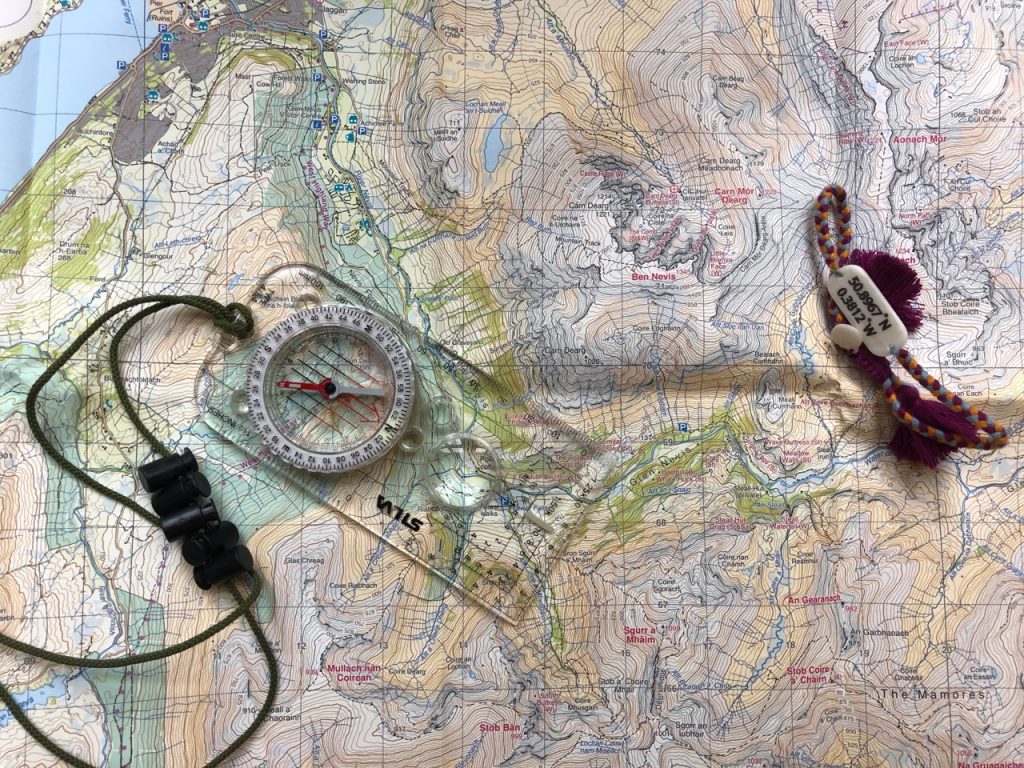 West highland Way and Ben Nevis Map and Compass